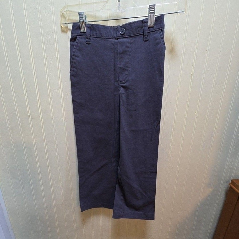 French Toast Pants Boys 6 Blue Chino Twill Elastic Waist Relaxed Fit School